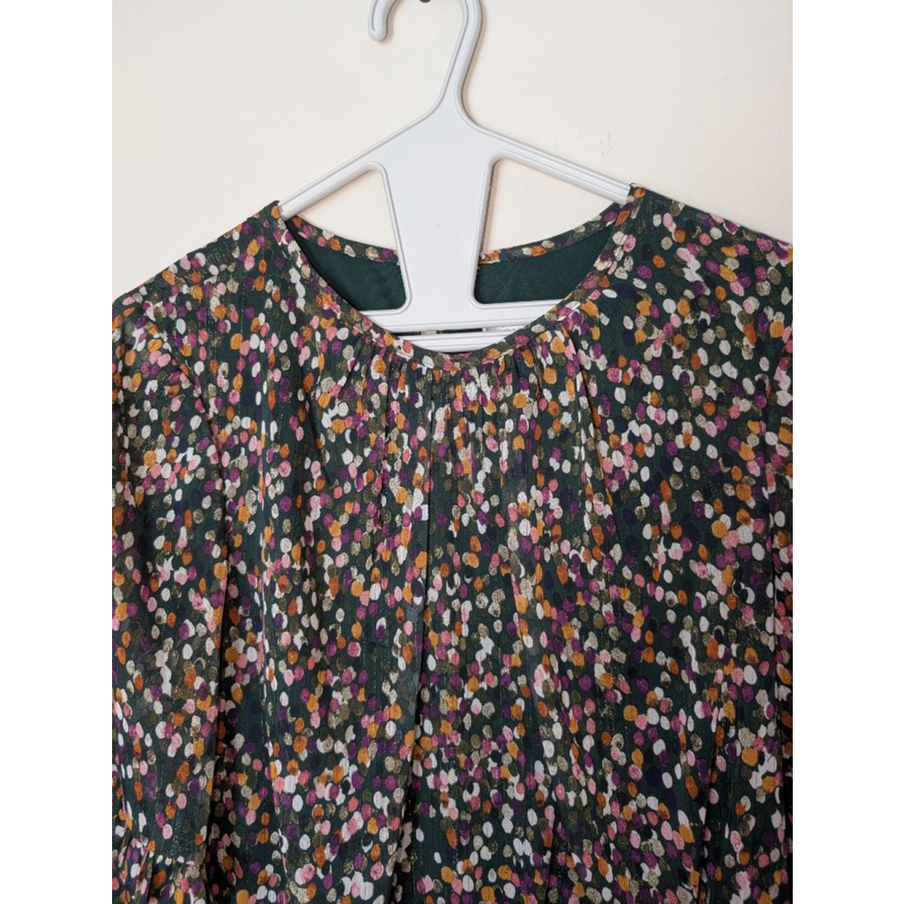 London Times Petite Green Multi Color Dress Size 8P - Picture 5 of 11